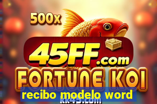 recibo modelo word